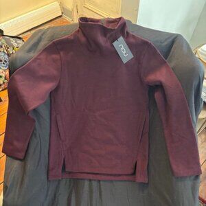 Nau Hyperspacer Funnel Neck Pullover Sweater- maroon (size small) - new